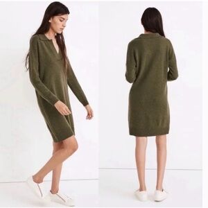 Madewell Olive Green Sweater Dress